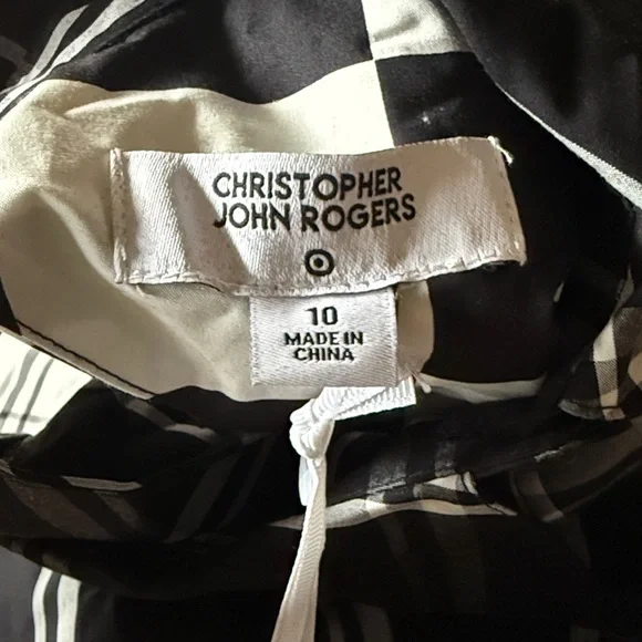 Christopher John Rogers Dress in Black and White Checkered Pattern - Picture 4 of 4